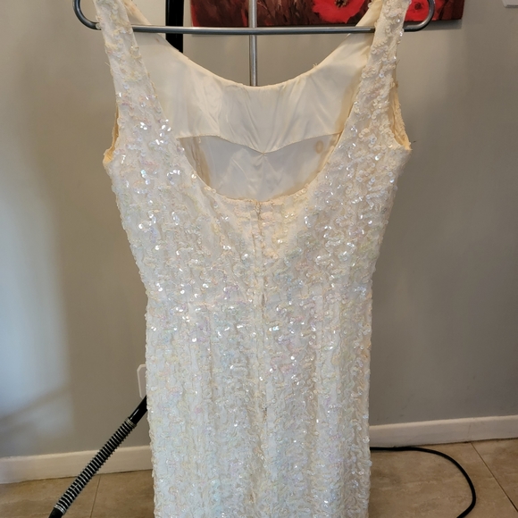Vintage sequined dress. Size M, cream sequined. - Picture 5 of 5